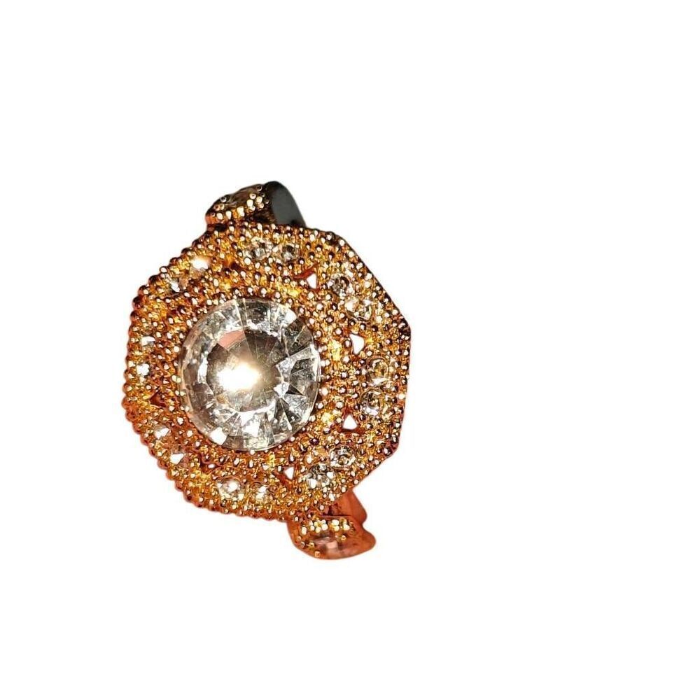 Gold Large Stone Ring - Picture 3 of 5